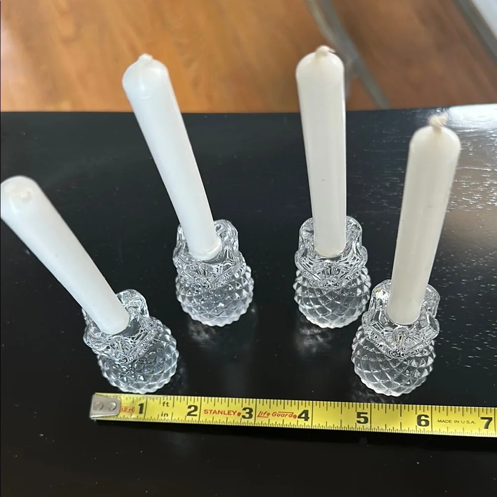 Crystal Pineapple Candle Holders - Set of 4 Williams Sonoma 🍍